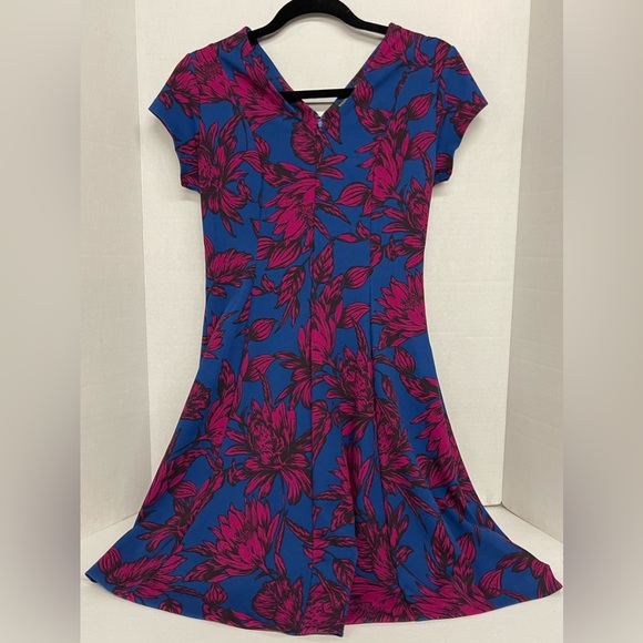 Banana Republic floral printed zip dress size 2 - Picture 2 of 10